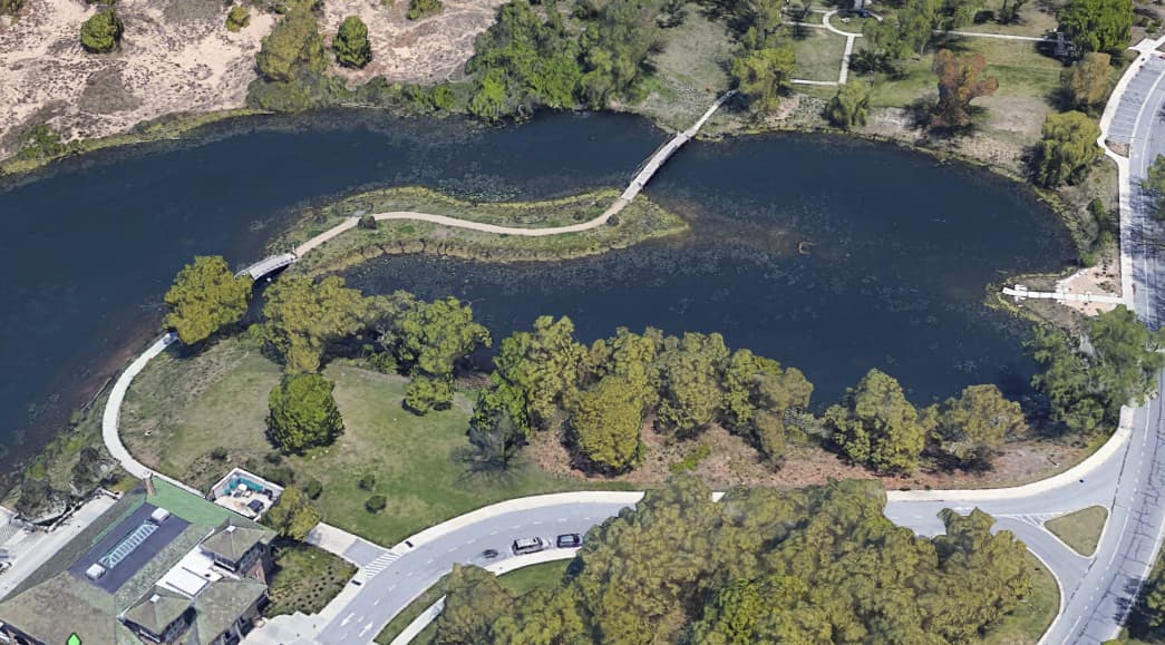 Patterson Island in Marquette Park